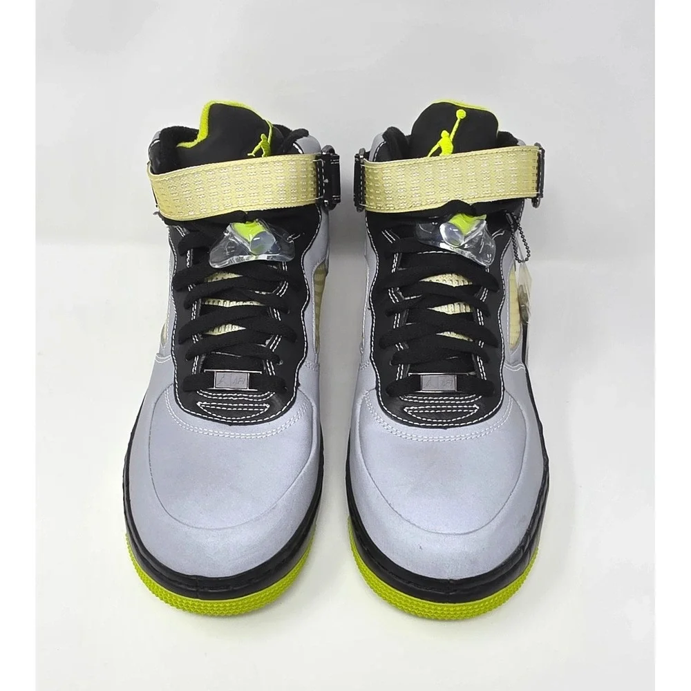 Nike Air Jordan Fushion 5 Stealth Bright Cactus 318608-011 Men's 8.5
